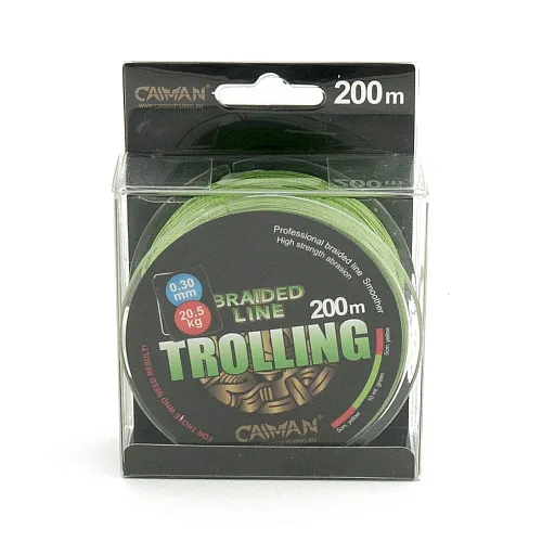 Шнур Caiman Trolling 200м 0,30мм #3.5 зеленый