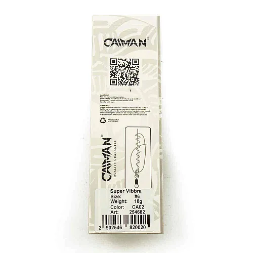 Блесна вращающаяся Caiman Super Vibbra 18гр #6 цвет CA02 (5шт в упак.)