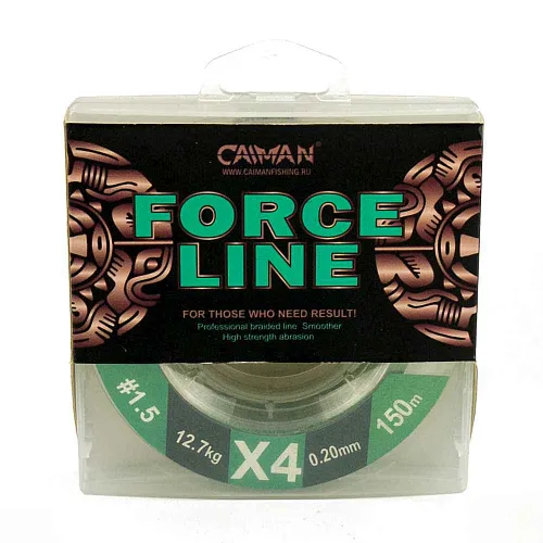 Шнур Caiman Force Line 150м 0,20мм #1.5 зеленый 