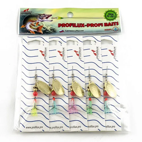Блесна вращающаяся Profilux Френч 2 (4гр) цв. 05 латунь чешуя (5 шт в упак.)