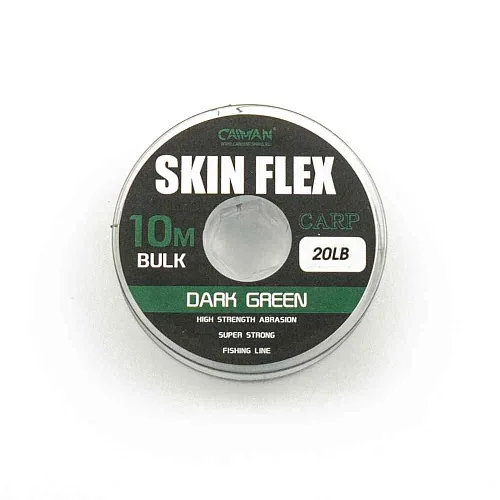 Поводочный материал Caiman Skin Flex в оплетке Olive 10m 20lbs 215864