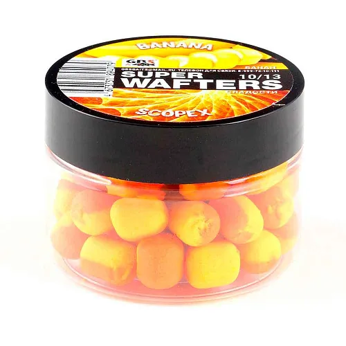 Бойлы нейтральной плавучести (Wafters) GBS Банан-скопекс 10х13мм
