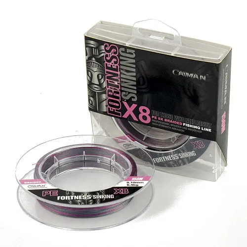 Шнур Caiman Fortness sinking 8PE 0,10 мм 150 м silver rose215508