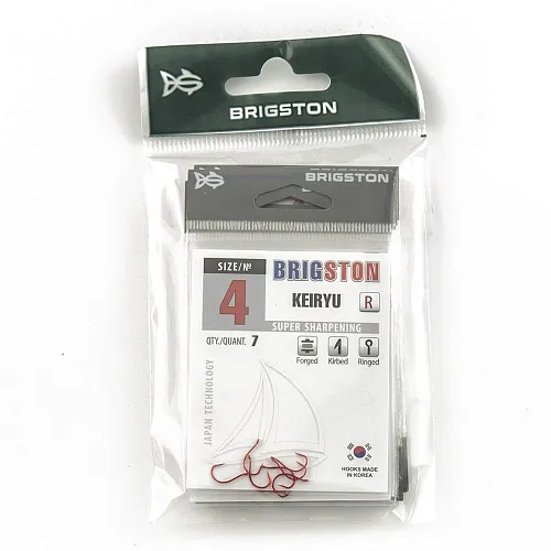 Крючок Brigston Keiryu Red № 4 ( уп. 7 шт.)