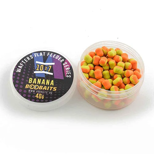 Бойлы BOO Baits Wafters 10x7мм Банан 40гр банка