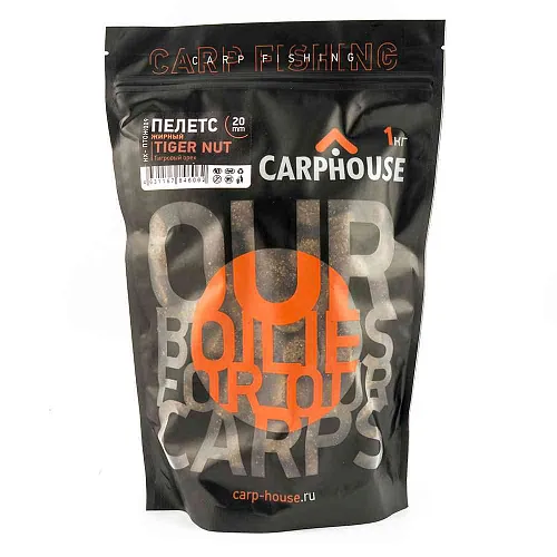 Пелетс жирный Carp House Тигровый орех 20 мм 1кг с отверстием