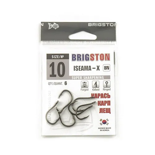 Крючок Brigston Iseama-X BN №10 ( уп. 6 шт.)