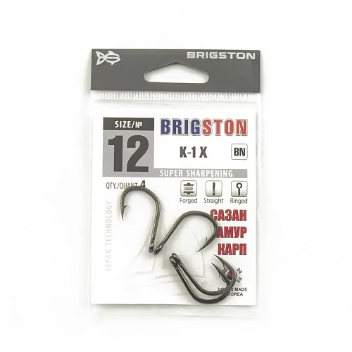 Крючок Brigston K-1X №12 ( уп. 4 шт.)