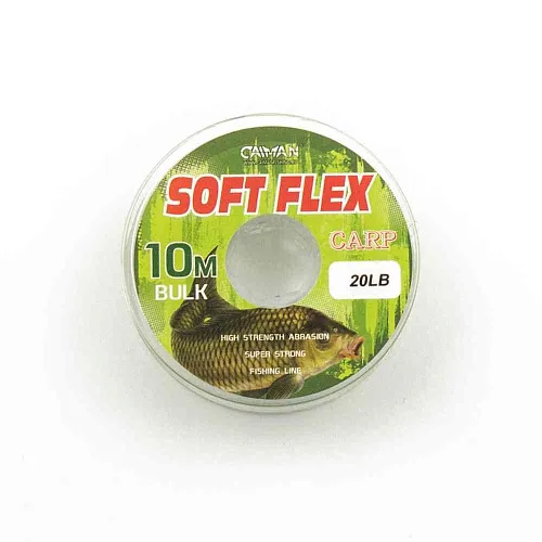 Поводочный материал без оплетки Caiman Soft Flex Camo Olive 10m 20lbs 215859