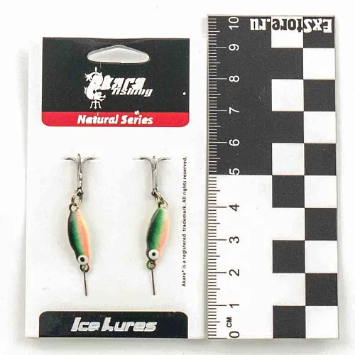 Блесна зимняя Akara Ice Lures рыбка с тройником 2гр цвет 033 (2 шт в упак)