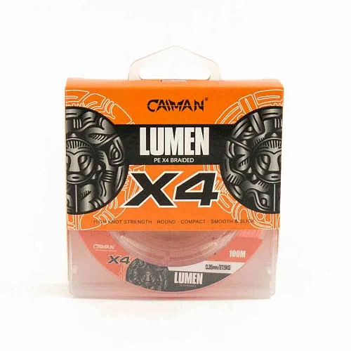 Шнур Caiman Lumen 100м 0,35мм оранжевый