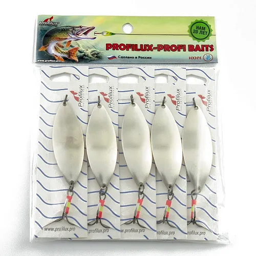 Блесна колеблющаяся Profilux Дайва 16гр цв. 01-з серебро+золото (5 шт в упак.)