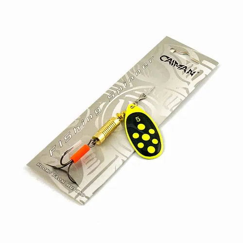 Блесна вращающаяся Caiman Round Classic 12гр #5 цвет CA06 (5шт в упак.)