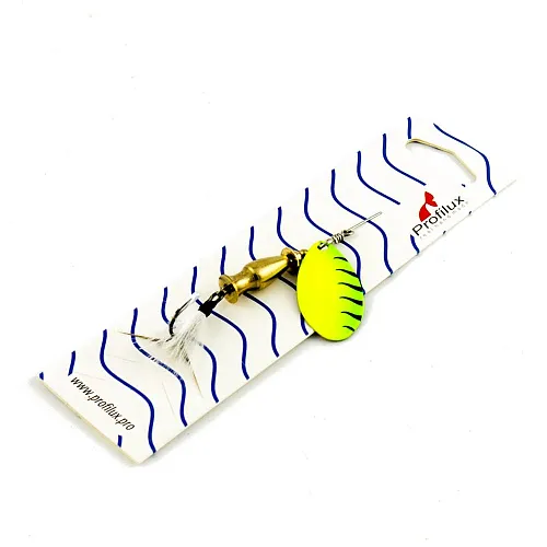 Блесна вращающаяся Profilux Щучья 7гр цв. 219 желтый-салатовый (5 шт в упак.)