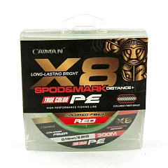 Шнур Caiman Spod&Mark Distance++ 300м восьмижильный 0,14мм зеленый