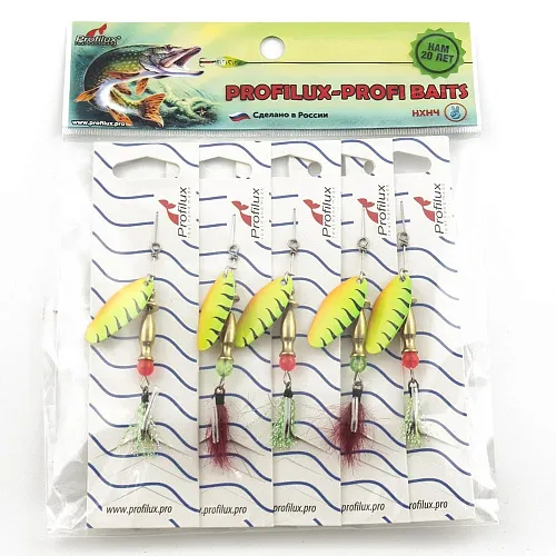 Блесна вращающаяся Profilux Мира 2 7гр цв. 209 регги вертикальный (5 шт в упак.)