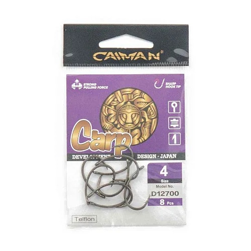 Крючки Caiman CarpTeflon №4 12700