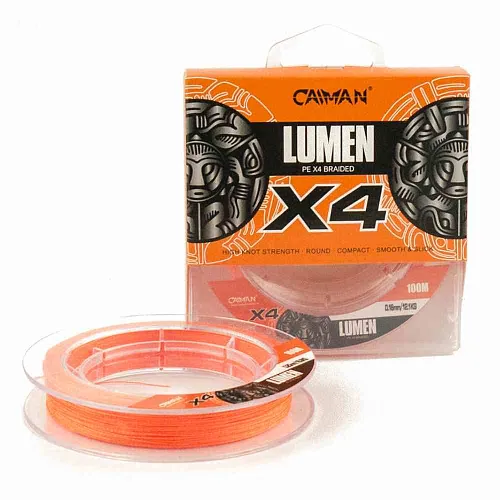Шнур Caiman Lumen 100м 0,16мм оранжевый