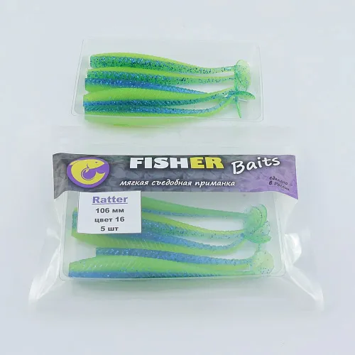 Виброхвост FISHER BAITS Ratter 106мм цвет 16 (уп. 5шт)