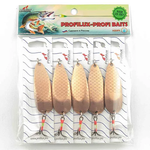 Блесна колеблющаяся Profilux Нэо 18гр цв. 06 медь чешуя (5 шт в упак.)