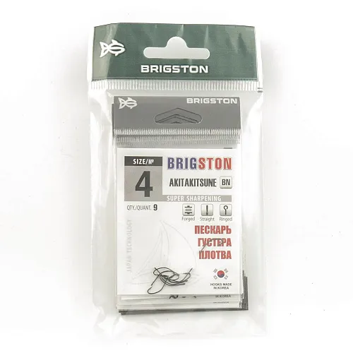 Крючок Brigston Akitakitsune BN №4 (9шт в упак)