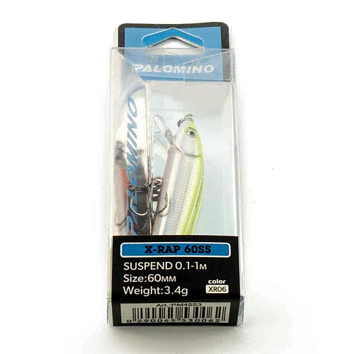 Воблер Palomino X-Rap 60SS 3,4гр 0,1-1м цвет 6