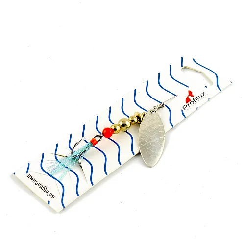 Блесна вращающаяся Profilux Лонг3 8гр цв. 04 серебро чешуя (5 шт в упак.)