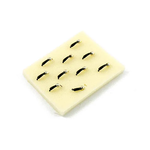 Мормышка вольфрамовая Мастив банан 2 болотный, латунный шарик 0,37гр (серебро)