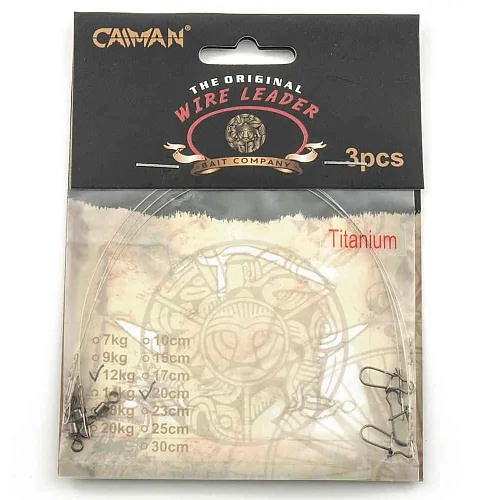 Поводок Caiman Titan (3 шт. в уп.) Ф0,36 12 кг 20 см 256527