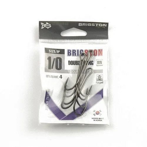 Крючок двойник Brigston Double long № 1/0 ( уп. 10 шт.)