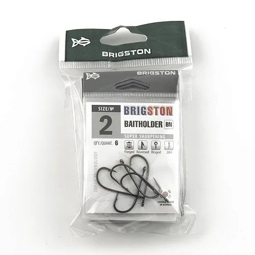 Крючок Brigston Baitholder 2BH № 2 ( уп. 6 шт.)