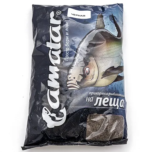 Прикормка Amatar 750г (в упак. 10 шт.) Черная Лещ