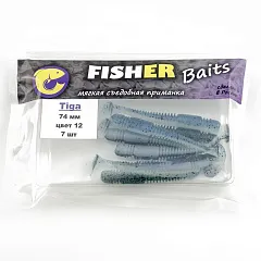 Виброхвост FISHER BAITS Tiga 74мм цвет 12 (уп. 7шт)