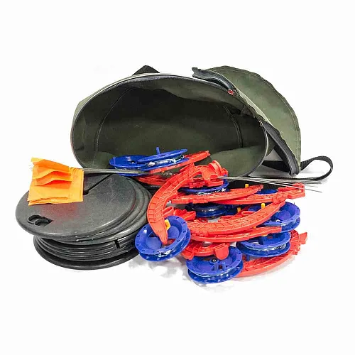 Набор жерлиц "щука" в круглой сумке 10шт оснащенные (РБ)