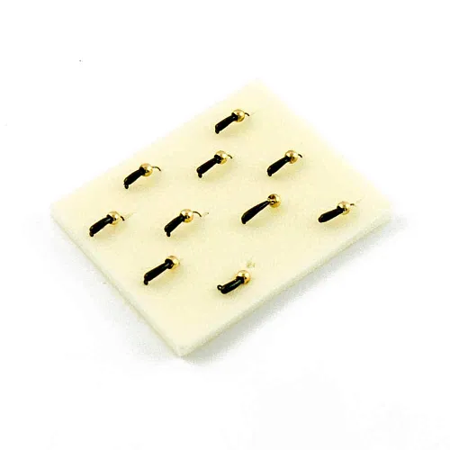 Мормышка вольфрамовая Мастив банан 2 болотный, латунный шарик 0,37гр (золото)