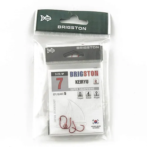 Крючок Brigston Keiryu Red № 7 ( уп. 5 шт.)