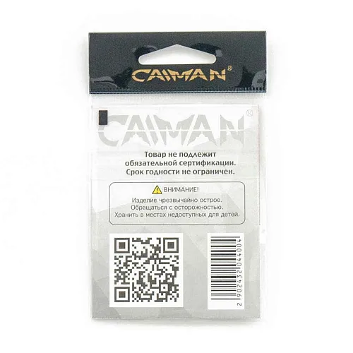 Крючки офсетные Caiman Worm Hook Teflon №2 40001