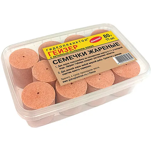 Гидропланктон Гейзер 80г в контейнере, 11 табл. Семечки жаренные