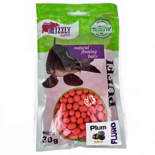 Воздушное пенотесто Fluoro PUFFI Grizzly baits (Слива) 30g