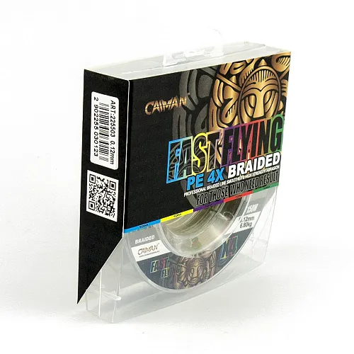 Шнур Caiman Fast flying 4PE 0,12 мм 150 м Multicolor 225503