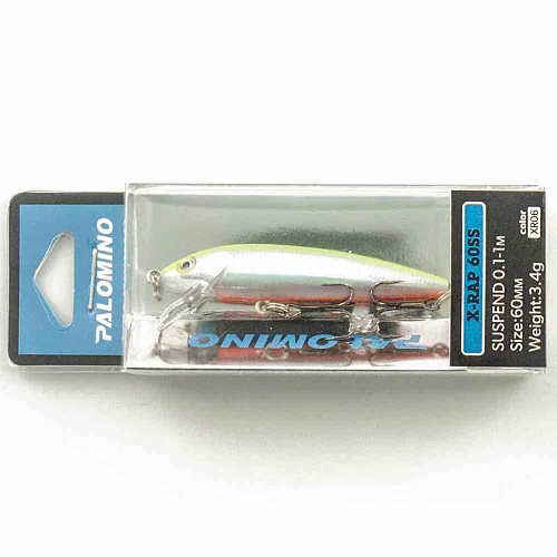 Воблер Palomino X-Rap 60SS 3,4гр 0,1-1м цвет 6