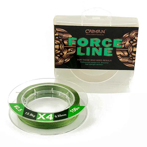 Шнур Caiman Force Line 150м 0,25мм #2.5 зеленый 