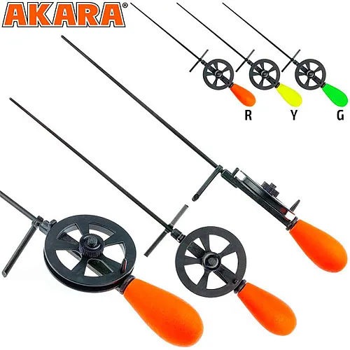 Удочка зимняя Akara HFBL-R c катушкой Red (хлыст поликарбонат)