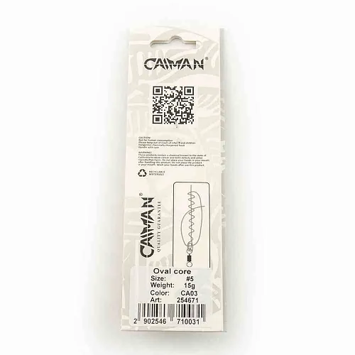 Блесна вращающаяся Caiman Oval core 15гр #5 цвет CA03 (5шт в упак.)