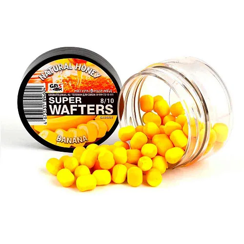 Бойлы нейтральной плавучести (Wafters) GBS Мед-банан 8х10мм