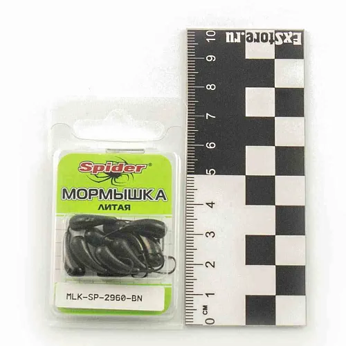 Мормышка Spider литая Уралка с отверст. 6,0 мм BN (10шт в упак)