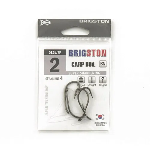 Крючок Brigston Carp Boil BN № 2 ( уп. 4 шт.)