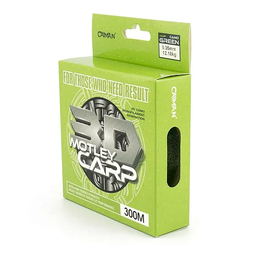 Леска Caiman Motley Carp 300м 3D Camo Green 0,35 мм (6шт в упак)