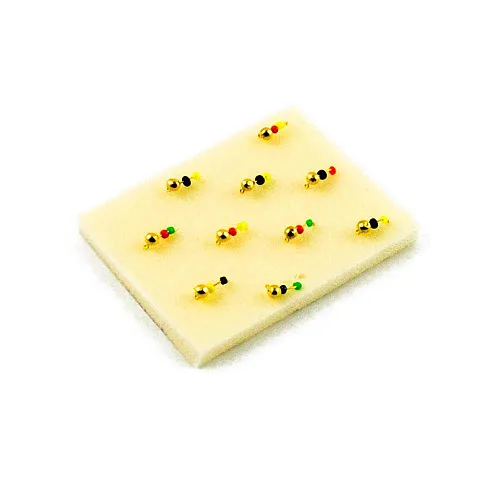 Мормышка вольфрамовая Мастив Дробь 3 петля золото, бисер 0,3гр