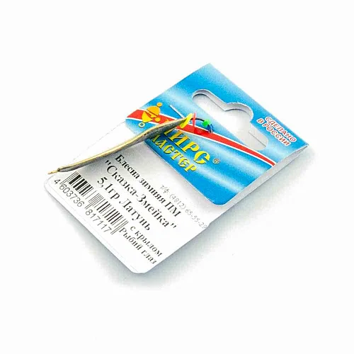 Блесна зимняя ПМ "Сказка змейка" 5,1гр Л с крылом рыбий глаз